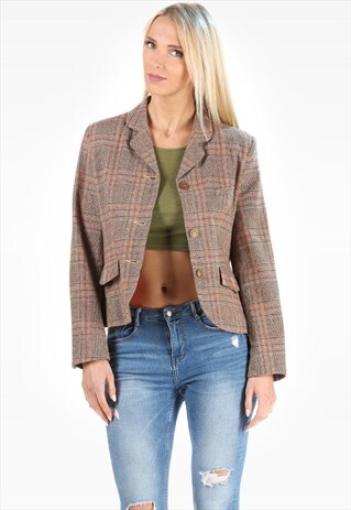 PLAID WOOL JACKET RETRO PLAID