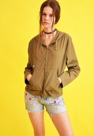 90'S RETRO GRUNGE KHAKI TEEN JACKET TOP