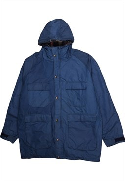 Vintage 90's Woolrich Windbreaker Hooded Full Zip Up Navy