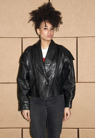 VINTAGE 80S LEATHER JACKET