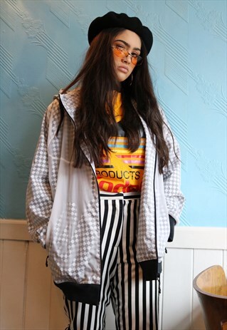 NIKE HYPER FUSE CHEQUER BOARD WINDBREAKER, Y2K