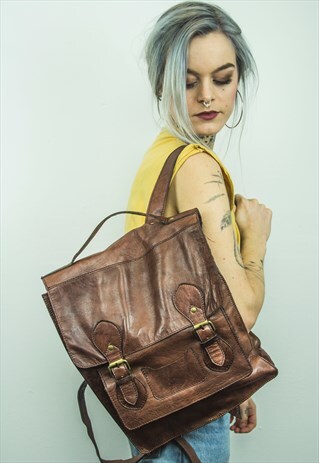 SOFT BROWN LEATHER METROPOLITAN BACKPACK (LIMITED EDITION)