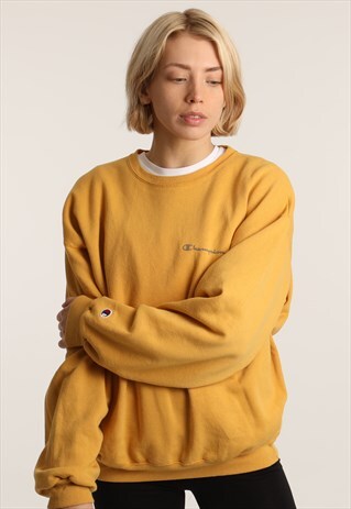 90S CHAMPION PRINTED SPELLOUT SWEATSHIRT