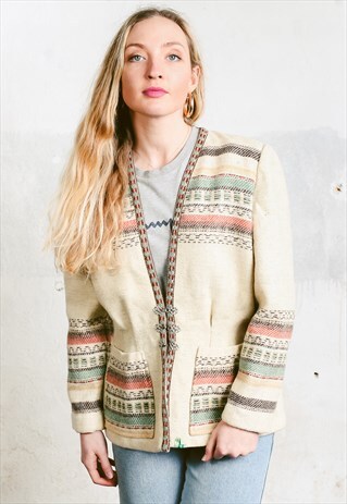 VINTAGE 70S ETHNIC WOOL JACKET