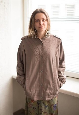 VINTAGE 90'S LIGHT BROWN JACKET
