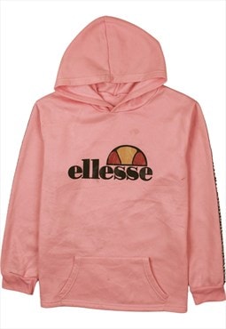 Vintage 90's Ellesse Hoodie Spellout Pink Medium (missing