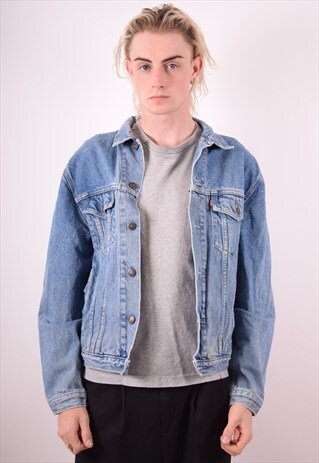 LEVI'S MENS VINTAGE DENIM JACKET SMALL BLUE 90S