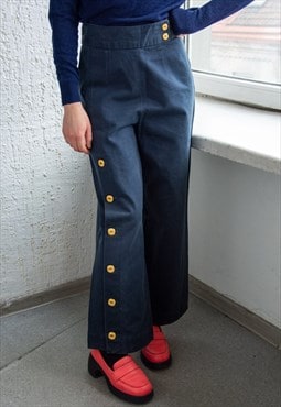 Vintage 80's Navy Wide Trousers