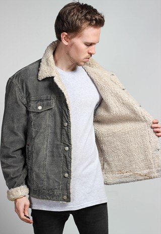 VINTAGE CORDUROY SHERPA JACKET