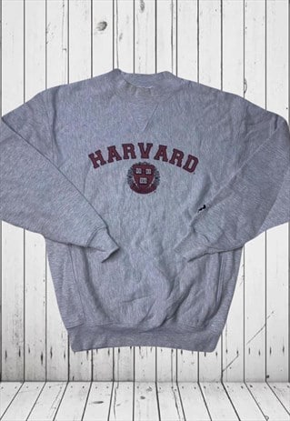 VINTAGESMALL GREY AMERICAN COLLEGE HARVARD JUMPER