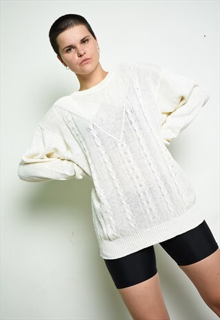 90'S RETRO MINIMALIST KNIT OVERSIZED JUMPER
