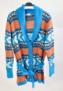 Vintage 00s oversize cardigan in aztec print