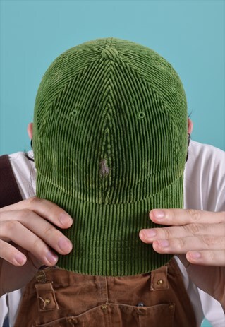 VINTAGE RALPH LAUREN GREEN CORDUROY CAP