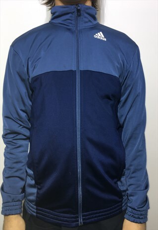 VINTAGE 90' OLDSCHOOL COOL UNISEX ADIDAS BLUE JACKET