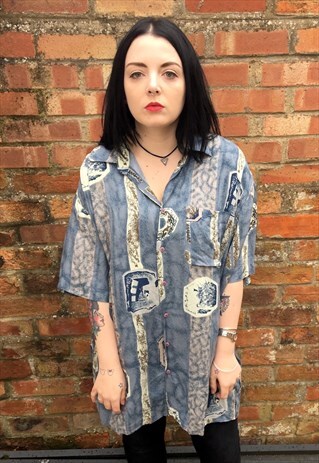CRAZY PRINT BLOUSE