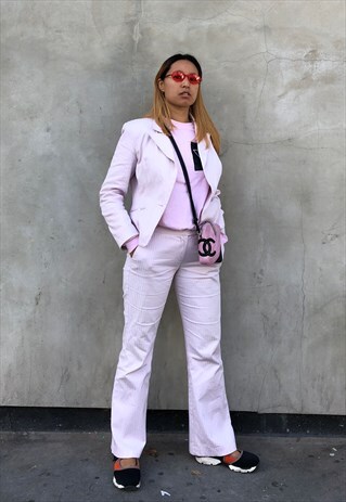 BABY PINK PIN STRIPPED SUIT