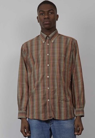 VINTAGE 90'S LACOSTE AUTUMN CHECK SHIRT