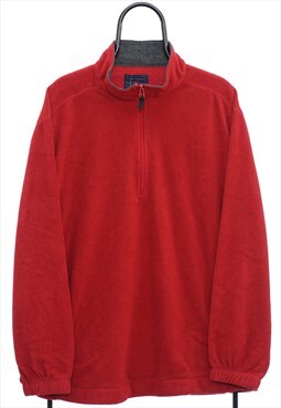 Vintage Saddlebred Red Quarter Zip Fleece Mens