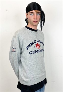 Vintage y2k polo jeans grey sweatshirt 