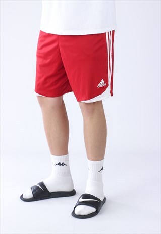 VINTAGE MENS ADIDAS PERFOMANCE FOOTBALL TRACK LOGO SHORTS