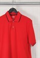 Vintage Adidas Polo Shirt in Red Sports Top Large