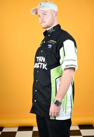 FRESH VINTAGE ARCTIC RACING SHIRT WITH A NEON GREEN TRIM
