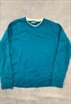 VINTAGE SWEATSHIRT PLAIN JUMPER WITH DOUBLE COLLAR