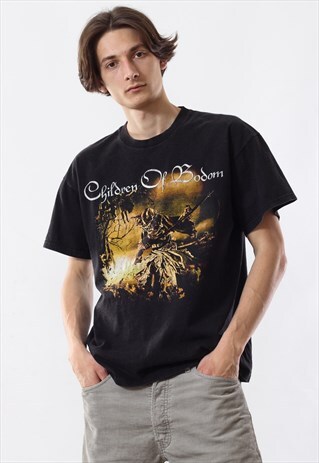 VINTAGE MENS CHILDREN OF BODOM BAND TEE T SHIRT
