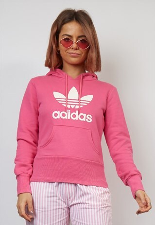 VINTAGE 90'S ADIDAS HOT PINK HOODIE