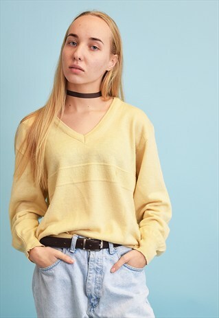 80'S RETRO OVERSIZED KNIT NEUTRAL PIERE CARDIN JUMPER