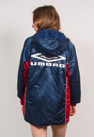 UMBRO 90'S SHINY HOODED PADDED JACKET COAT