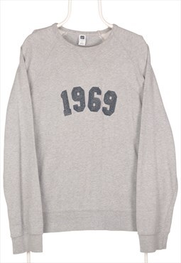 Vintage GAP - Grey Embroidered Crewneck Sweatshirt - Large