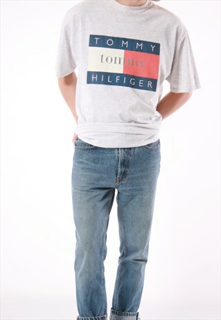 90S VINTAGE TOMMY HILFIGER BIG LOGO T-SHIRT 14068