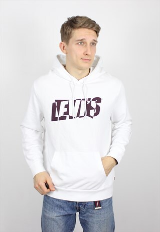 VINTAGE MENS LEVI'S HOODIE BIG LOGO