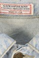 VINTAGE 90'S GUESS DENIM JACKET LIGHT WASH BUTTON UP