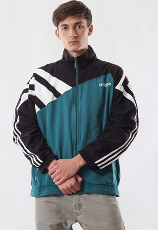 VINTAGE ADIDAS ORIGINALS TRACKSUIT 90S GREEN BLACK WHITE