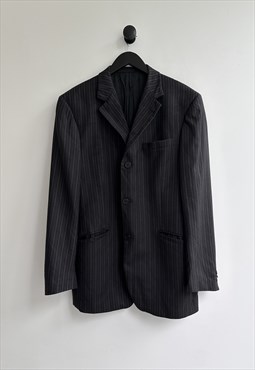 Versace Classic Black Striped Blazer Jacket