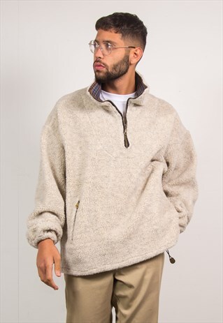 VINTAGE 1/4 ZIP TEDDY FLEECE