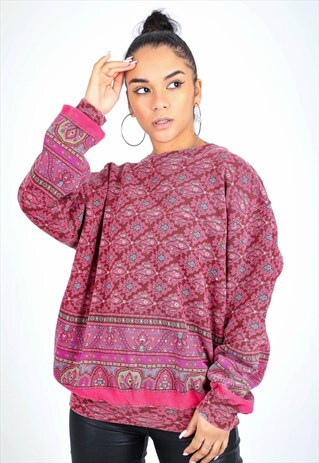 VINTAGE PATTERN SWEATSHIRT W559