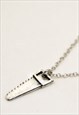 SILVER SAW CHAIN NECKLACE FOR MEN GIFT FOR HIM MENS JEWELRY