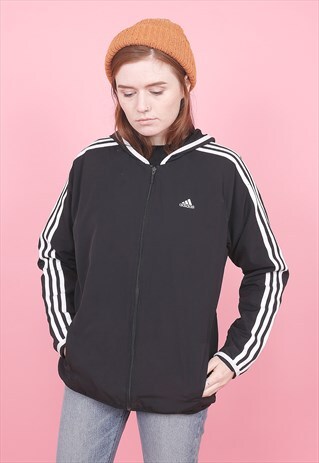 VINTAGE BLACK ADIDAS JACKET /R5104