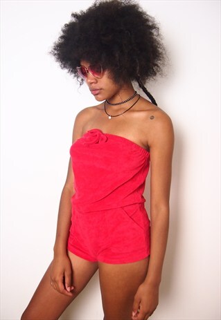 RED MINI PLAYSUIT