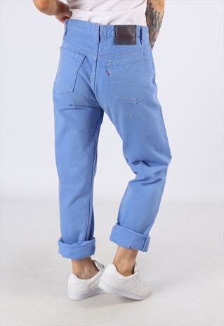 LEVIS 501'S DENIM JEANS BOYFRIEND HIGH WAISTED UK 12 (D83I)