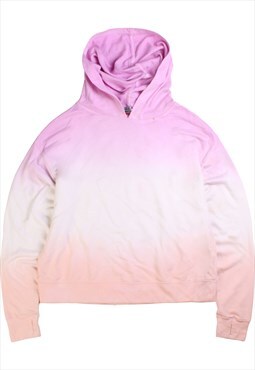 Vintage  Danskin Hoodie Tie Dye Hooded Pink Small