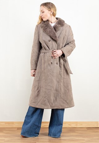 grey sheepskin coat