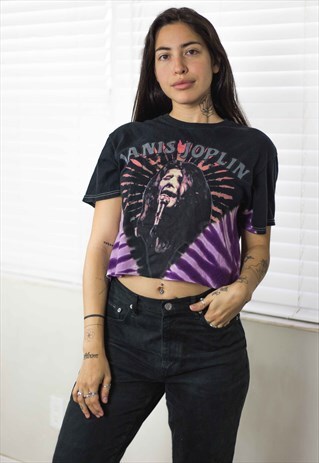 VINTAGE TIE DYE CROP TOP JANIS JOPLIN 90S X 4.3