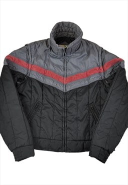 Vintage Ski Jacket Black/Grey Ladies XL