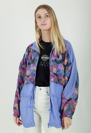 VINTAGE 90S REEBOK CRAZY PATTERN WINDBREAKER JACKET