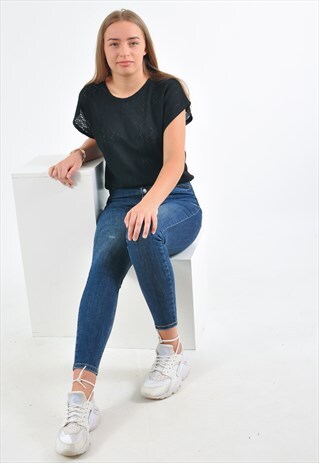 VINTAGE 80'S TOP IN BLACK