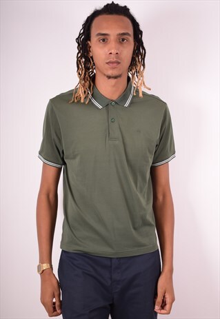 CHAMPION MENS VINTAGE POLO SHIRT MEDIUM GREEN 90S